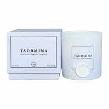 Load image into Gallery viewer, Taromina - 9 oz candle (velvet moss, tangerine, bergamot)
