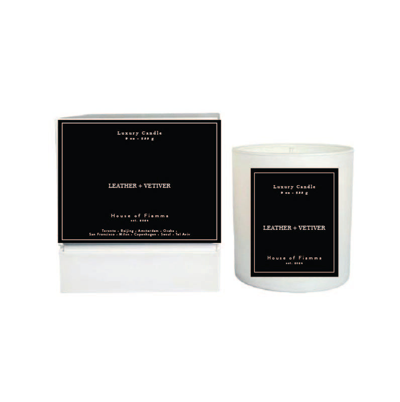 Leather + Vetiver - 9 oz Candle