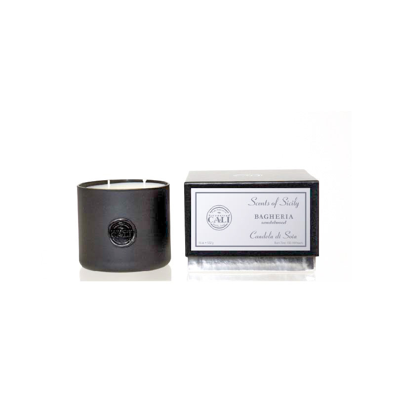 Scents of Sicily Collection - 18 oz soy candle - Bagheria (sandalwood)