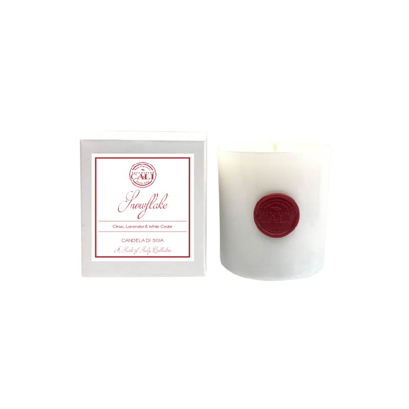 La Villa - Snowflake - white cedar and lavender 9 oz Soy Candle